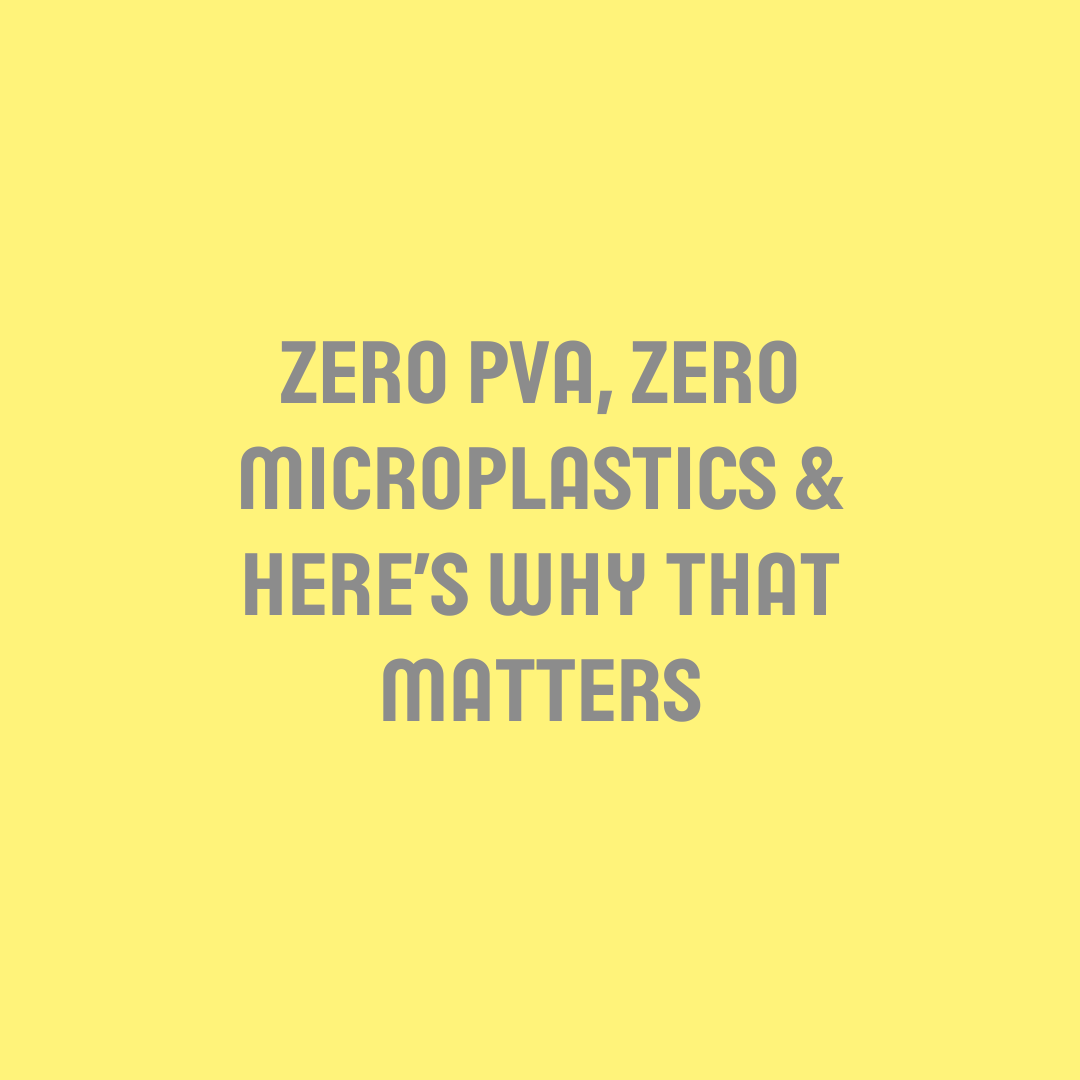 image saying zero pva, microplastics and why it matters