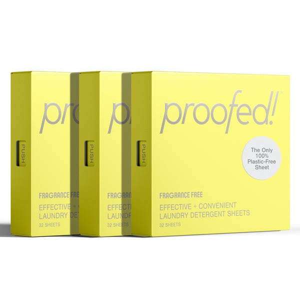Proofed Laundry Detergent Sheets-Fragance-Free-3Pack